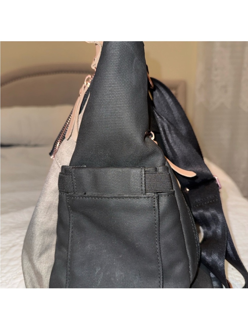 Petunia Pickle Bottom Diaper Bag Backpack Black Rose Gold Convertible Baby Bag - Picture 5 of 10